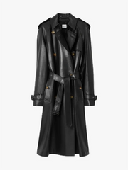 Essence Leather Trench Coat