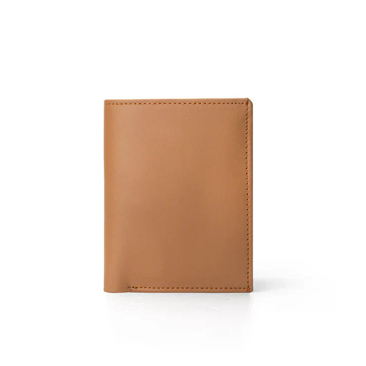 Men's Light Brown Peltskin Bi-Fold Wallet With Coin Pocket