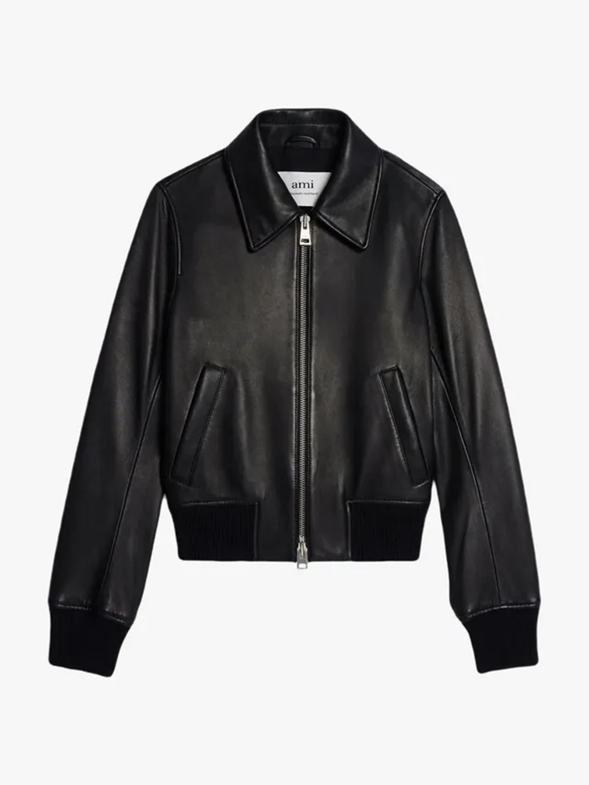Gunshot Zip-Up Leather Jacket