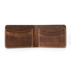 Bronze Oil Wax Peltskin Brown Wallet for Men