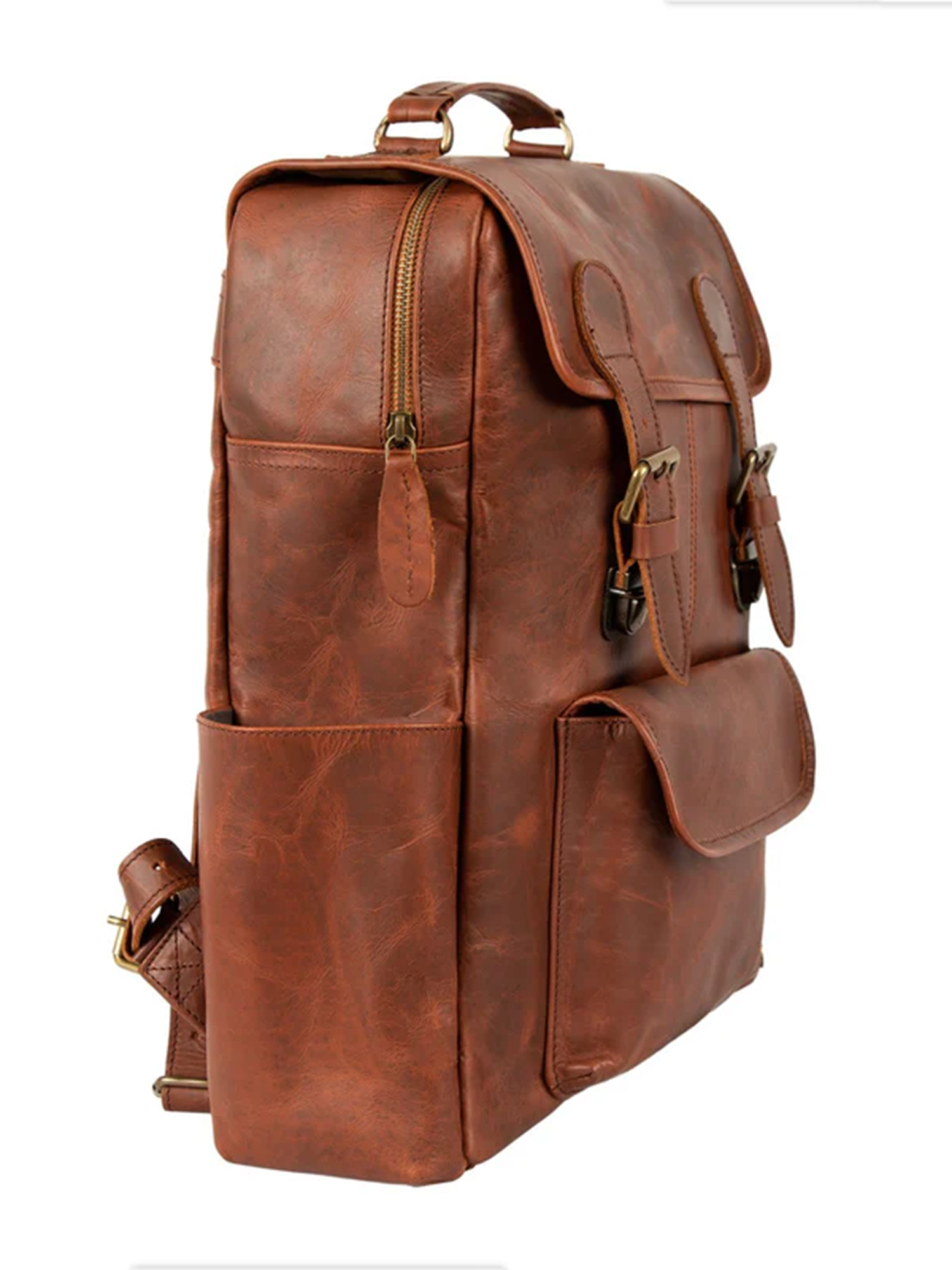 Brown Rivet City Backpack
