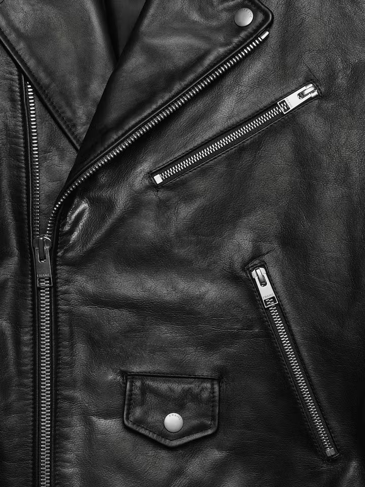 Valiant Black Biker Leather Jacket