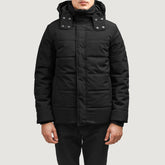 Exton Black Hooded Down