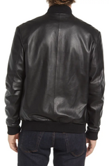 Radiance Leather Bomber Jacket