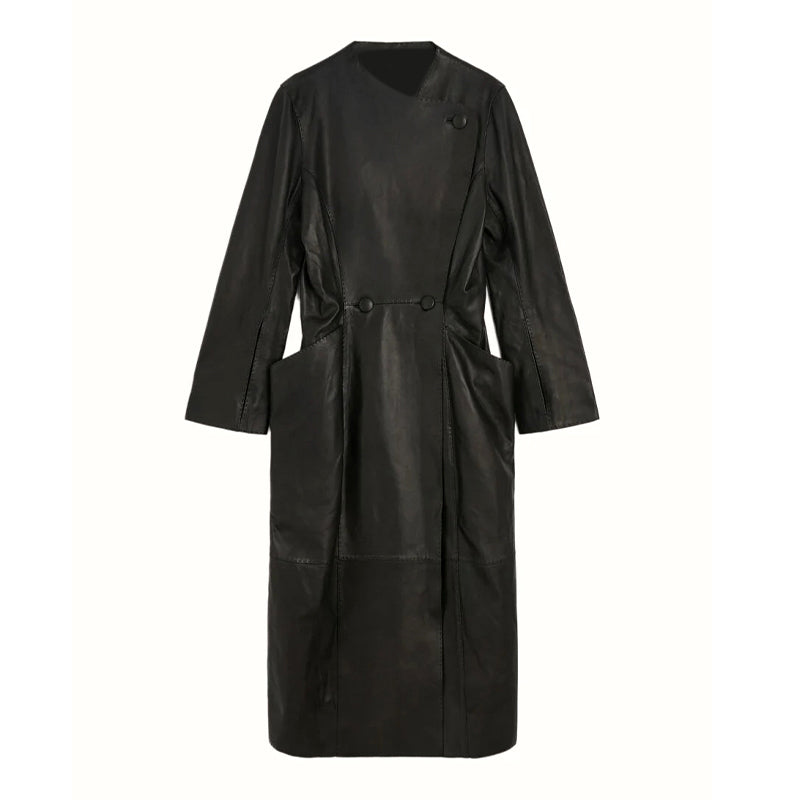 Peltskin Sirrena Leather Trench Coat