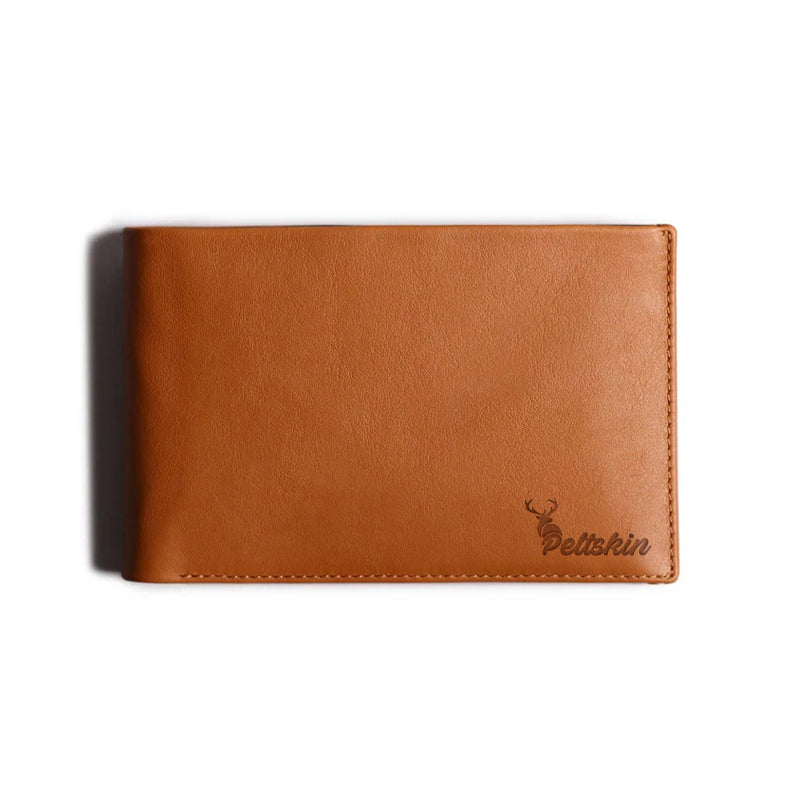 Peltskin Travel Wallet with RFID Protection - Tan/Grey