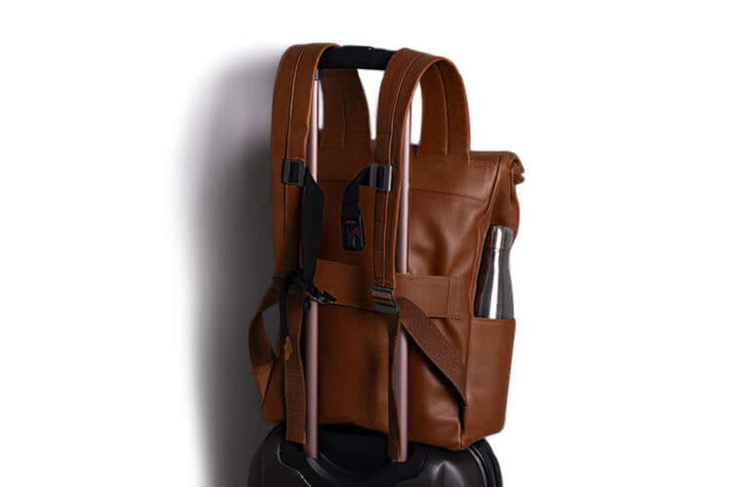 Leather Roll Top Backpack by Peltskin