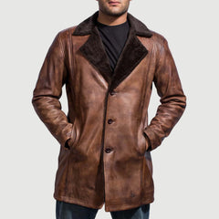 Cinnamon Distressed Leather Jacket