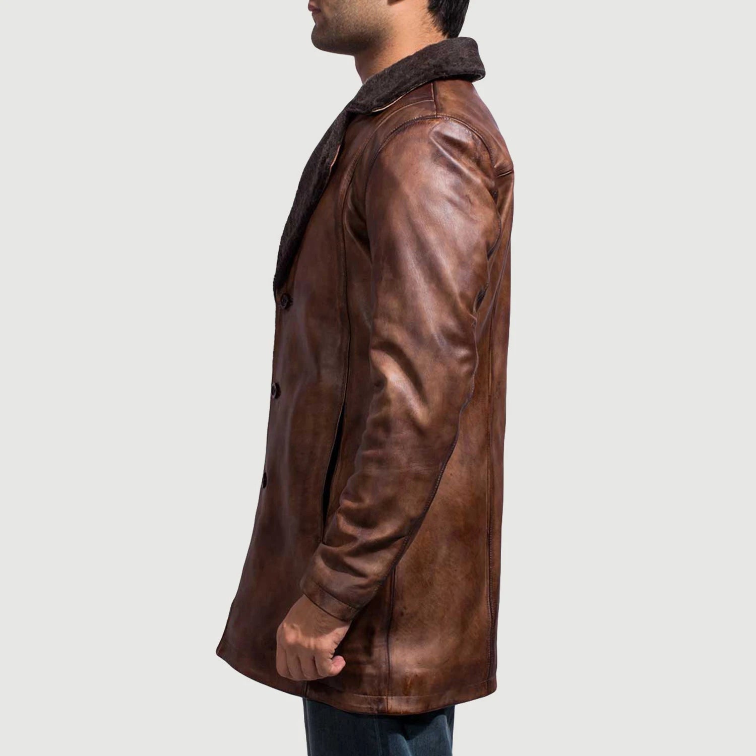 Cinnamon Distressed Leather Jacket