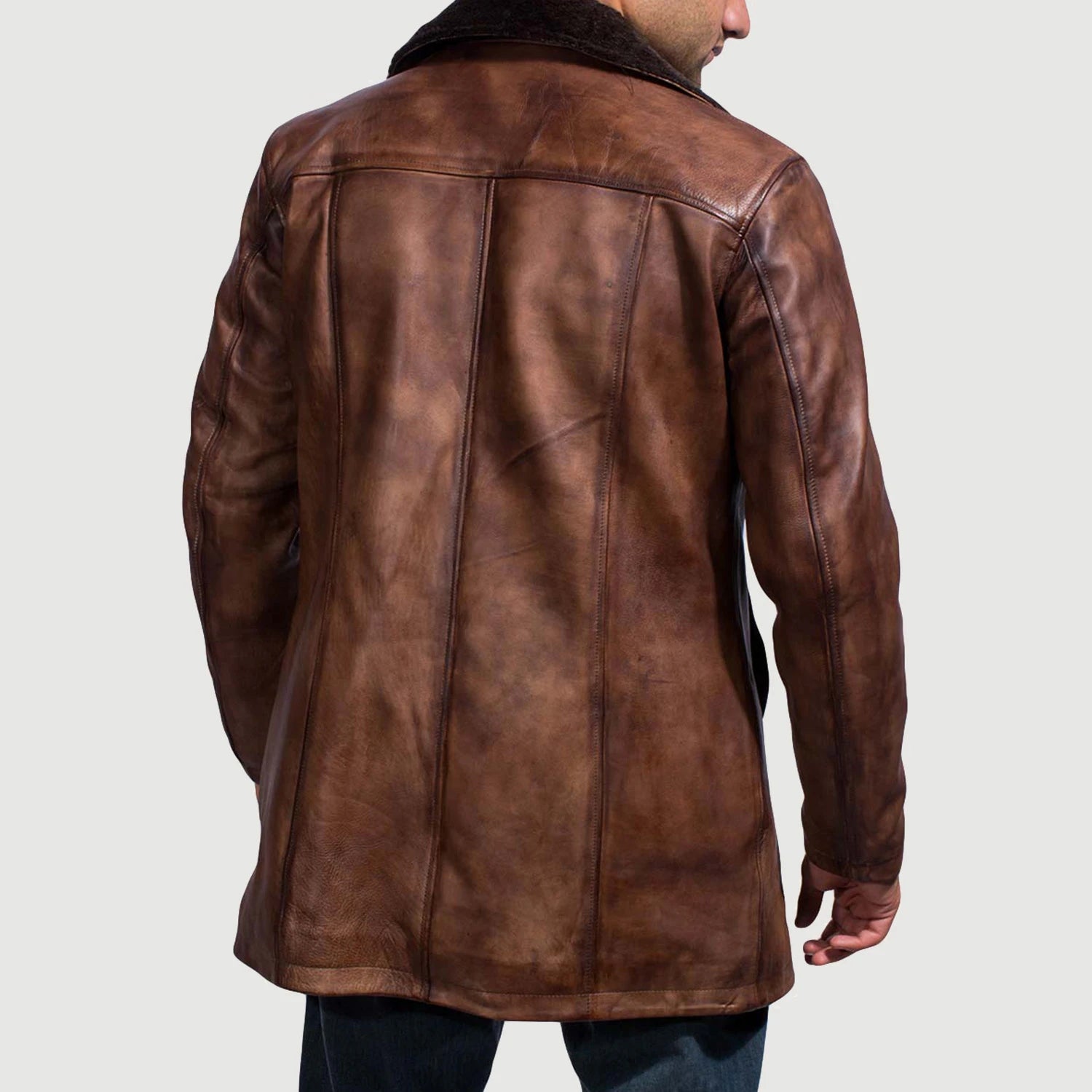 Cinnamon Distressed Leather Jacket