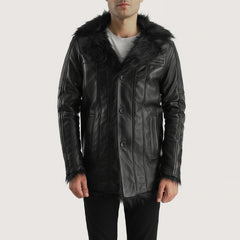 Furcliff Black Leather Jacket