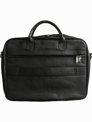 Peltskin Leather Laptop Bag - Black | Premium Genuine Leather Laptop Briefcase for Work & Travel | Stylish & Durable