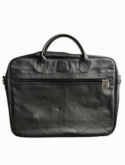 Peltskin Leather Laptop Bag - Black | Premium Genuine Leather Laptop Briefcase for Work & Travel | Stylish & Durable