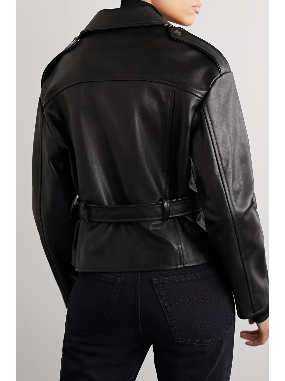 Regalia Black Biker Leather Jacket