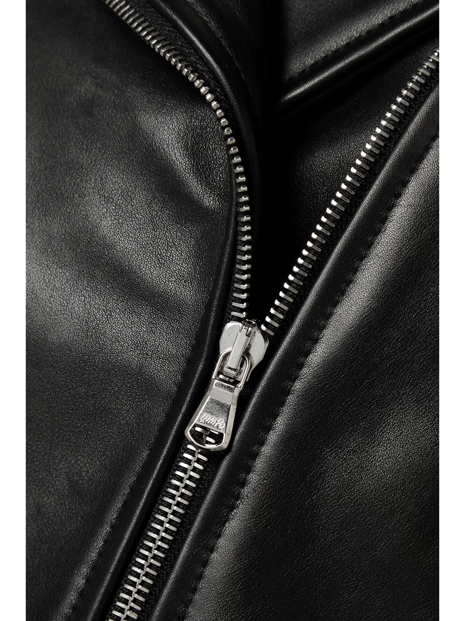 Regalia Black Biker Leather Jacket